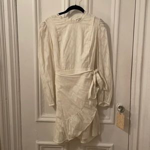 J Crew white ruffle skirt dress